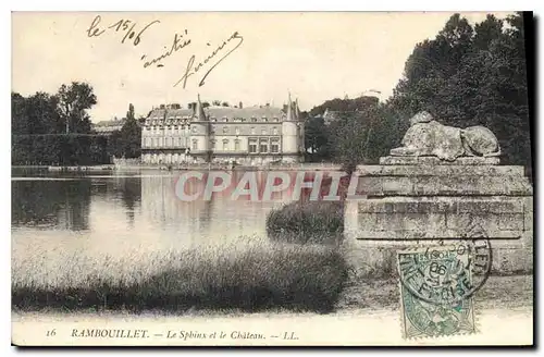 Ansichtskarte AK Rambouillet Le Sphinx et le Chateau