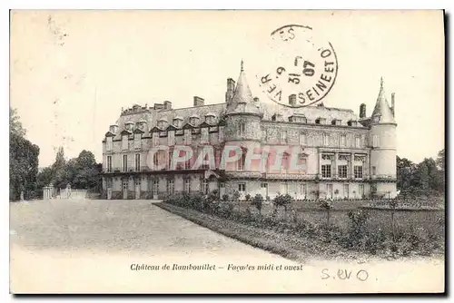 Cartes postales Chateau de Rambouillet Facades midi et ouest