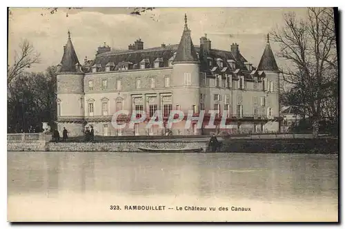 Ansichtskarte AK Rambouillet Le Chateau vu des Canaux