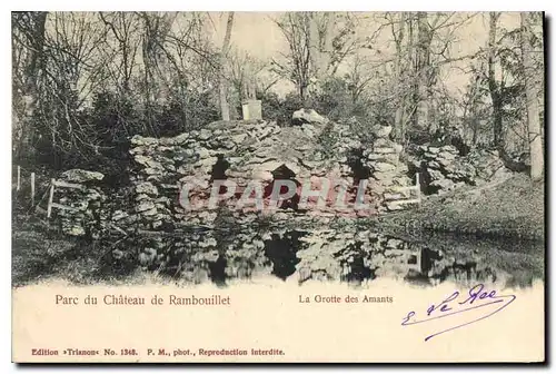 Cartes postales Parc du Chateau de Rambouillet La Grotte des Amants