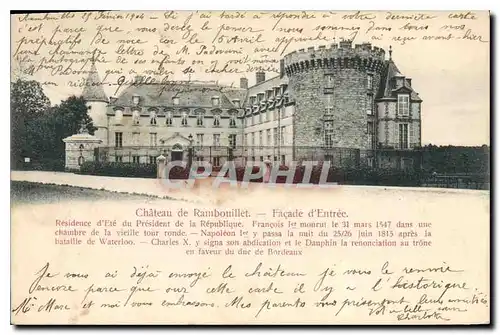 Cartes postales Chateau de Rambouillet Facade d'Entree