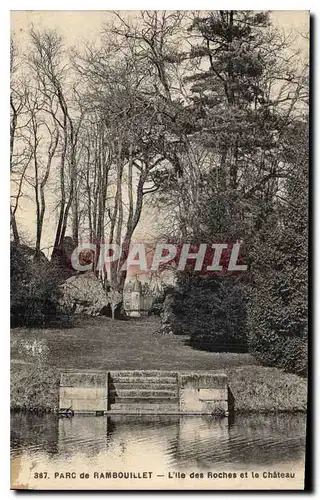 Cartes postales Parc de Rambouillet L'lle des Roches et le Chateau