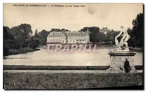 Cartes postales Parc de Rambouillet Le Chateau vu du Tapis Vert