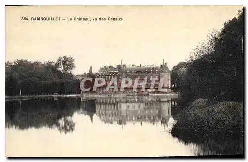 Ansichtskarte AK Rambouillet Le Chateau vu des Canaux