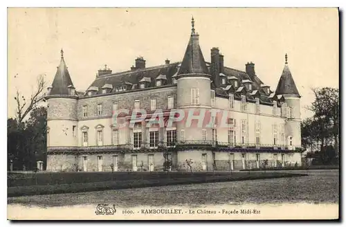 Cartes postales Rambouillet Le Chateau Facade Midi Est