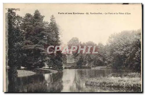 Cartes postales Paris et ses Environs Rambouillet Le Parc et la Piece d'Eau