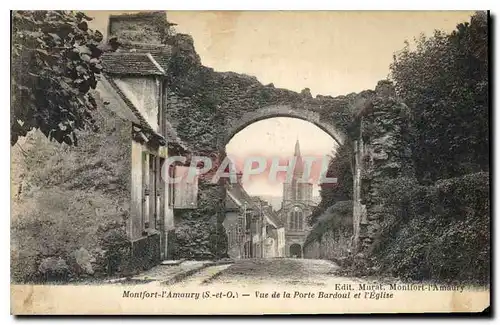 Ansichtskarte AK Montfort l'Amaury S et O Vue de la Porte Bardoul et l'Eglise