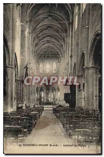 Ansichtskarte AK Montfort l'Amaury S et O Interieur de l'Eglise