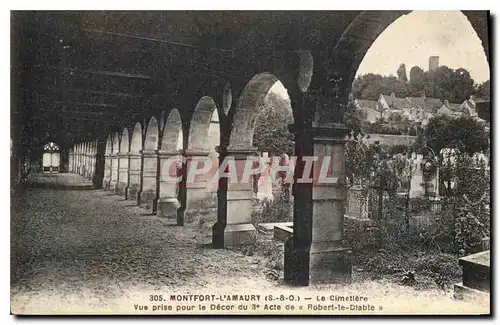 Cartes postales Montfort l'Amaury S & O Le Cimetiere Vue prise por le decor du 3 Acte de Robert le Diable