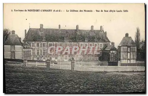 Cartes postales Environs de Montfort S et O Le Chateau des Mesnuls Vue de face Style Louis XIII