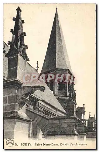 Cartes postales Poissy Eglise Notre Dame Details d'architecture