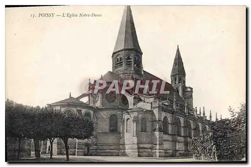 Ansichtskarte AK Poissy l'Eglise Notre Dame