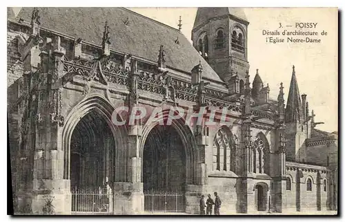 Cartes postales Poissy Details d'architecture de l'Eglise Notre Dame