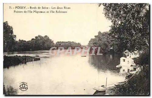 Ansichtskarte AK Poissy Bords de Seine Les deux Rives Pointes de l'lle Migneaux et l'lle Robinson