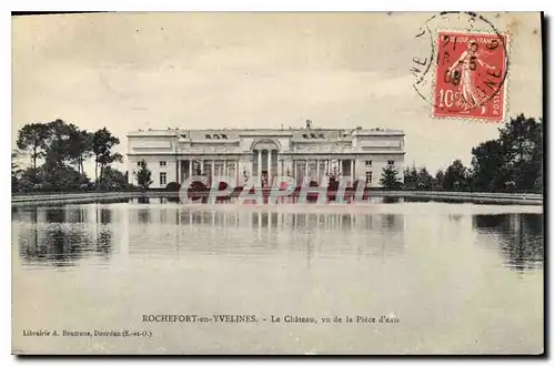 Cartes postales Rochefort en Yvelines Le Chateau Le Chateau vu de la Piece d'eau