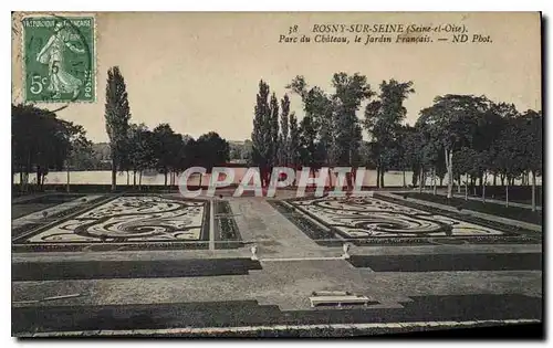 Ansichtskarte AK Rosny sur Seine Seine et Oise Parc du Chateau le jardin Francais