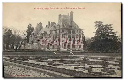 Cartes postales Rosny sur Seine S et O Le Chateau et le Parterre