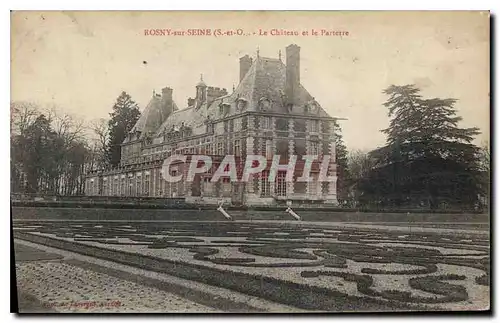 Cartes postales Rosny sur Seine S et O Le Chateau et le Parterre