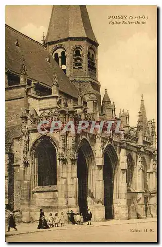 Ansichtskarte AK Poissy S et O Eglise Notre Dame