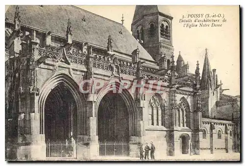 Cartes postales Poissy S et O Details d'architecture de l'Eglise Notre Dame