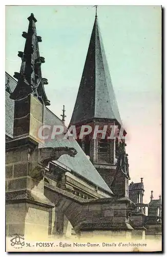 Cartes postales Poissy Eglse Notre Dame Details d'architecture