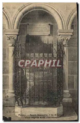 Cartes postales Poissy Fonds Baptismaux de St Louis dans l'Eglise ND