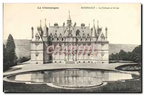 Ansichtskarte AK La Champagne Boursault Le Chateau et le Lac