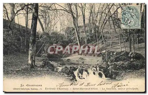 Cartes postales La Champagne Environs d'Epernay Saint Martin d'Ablois Le Sourdon source principale