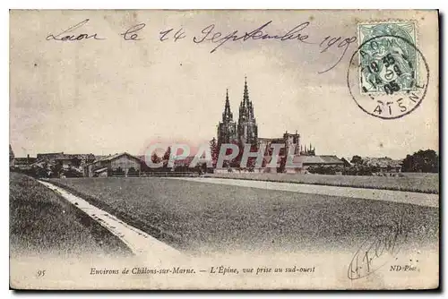 Cartes postales Environs de Chalons sur Marne L'Epine vue prise au sud ouest