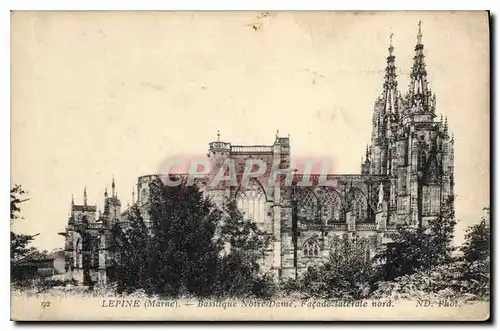 Ansichtskarte AK Lepine Marne Basilique Notre Dame Facade laterale nord