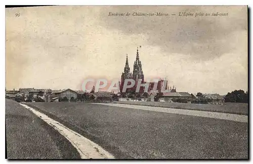 Cartes postales Environs de Chalons sur Marne L'Epine prise au sud ouest