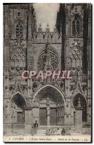 Cartes postales L'Epine L'Eglise Notre Dame Detail de la Facade