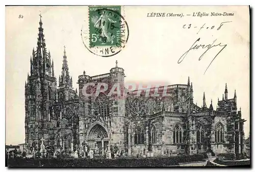 Cartes postales Lepine Marne L'Eglise Notre Dame