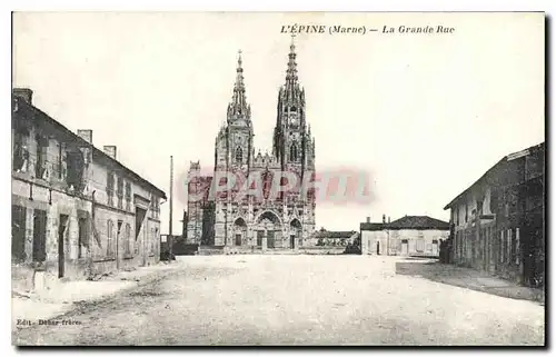 Cartes postales L'Epine Marne La Grande Rue