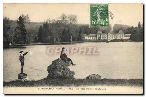 Ansichtskarte AK Pontchartrain S et O La Piece d'Eau et le Chateau