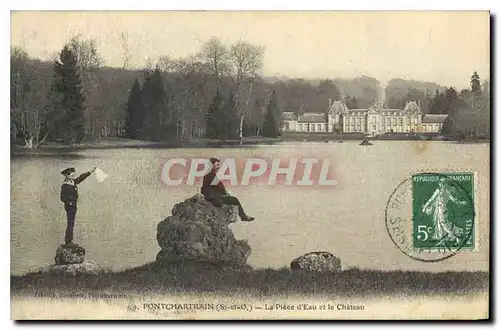 Ansichtskarte AK Pontchartrain S et O La Piece d'Eau et le Chateau