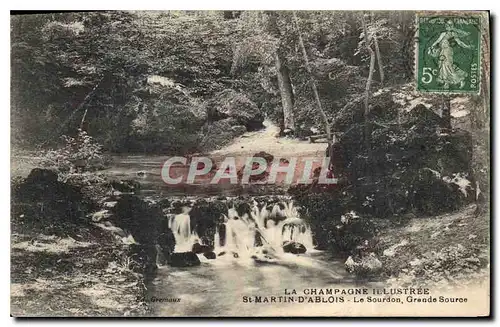 Cartes postales St Martin d'Ablois Le Sourdon Grande Source