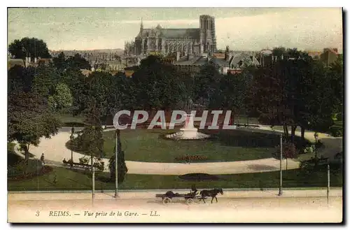 Ansichtskarte AK Reims Vue prise de la Gare