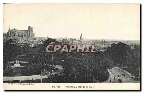 Ansichtskarte AK Reims Panorama pris de la Gare