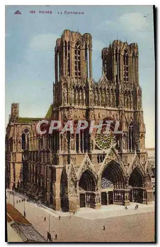 Cartes postales Reims La Cathedrale