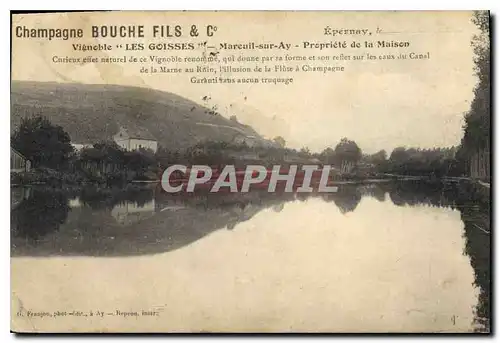 Cartes postales Champagne Bouche Fils Vignoble Les goisses Mareuil sur Ay Propriere de la Maison