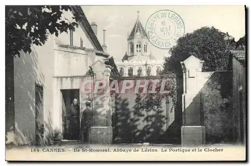 Ansichtskarte AK Cannes Ile St Honorat Abbaye de Lerins Le Portique et le Clocher