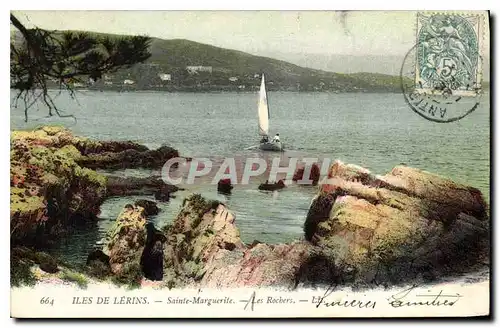 Ansichtskarte AK Iles de Lerins Sainte Marguerite Les Rochers