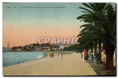 Ansichtskarte AK Cannes La Croisette et le Mont Chevallier