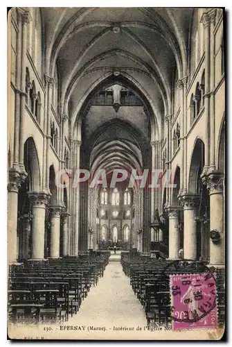 Cartes postales Epernay Marne Interieur de l'Eglise