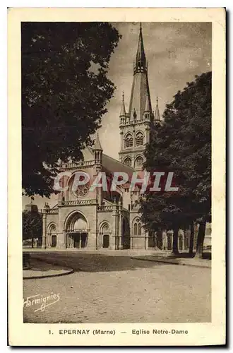 Ansichtskarte AK Epernay Marne Eglise Notre Dame