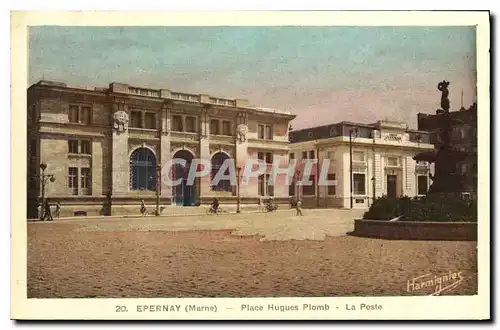 Cartes postales Epernay Marne Place Hugues Plomb La Poste