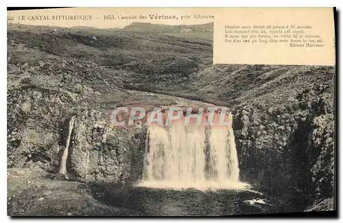 Cartes postales Le Cantal Pittoresque Cascade des Verines pres Allanche