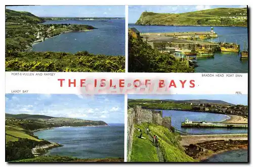 Ansichtskarte AK The Isle of Bays Port E Vullen and Ramsey Bradda Head Port Erin Laxey Bay Peel
