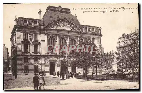 Ansichtskarte AK Marseille La Caisse d'Epargne Place Estrangin